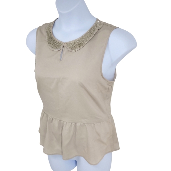 H&M Peter Pan Collar Top Sequins Detail Size 12 - Picture 14 of 14